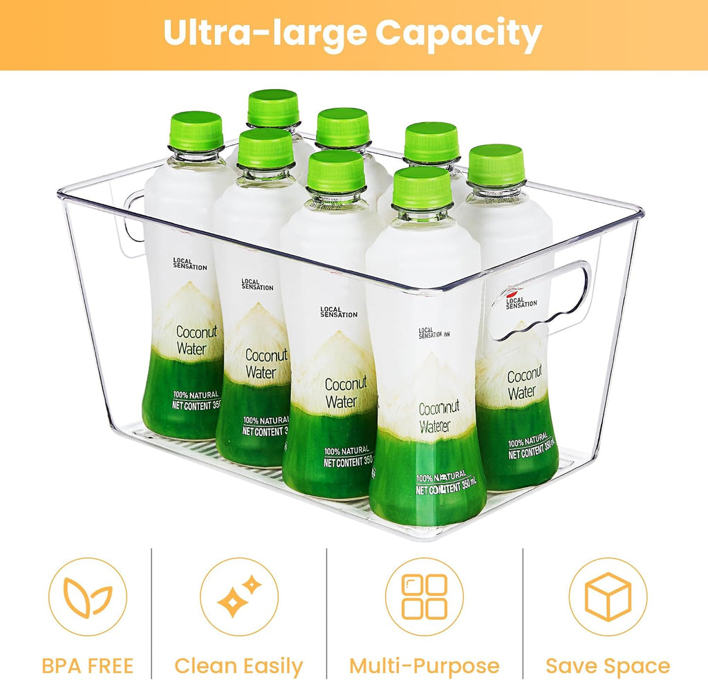 YIHONG clear pantry bin handle and front detail