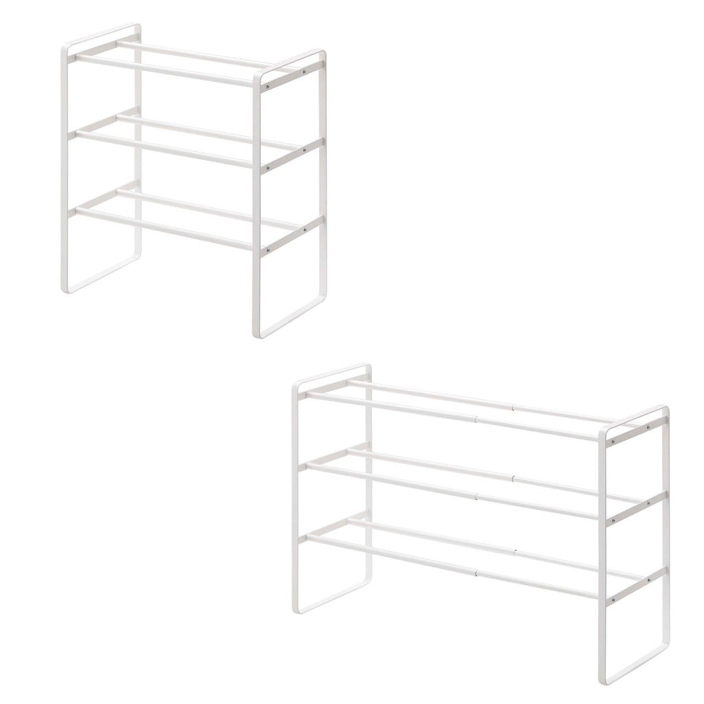 White Yamazaki Frame Elastic three-tier rack isolated product view
