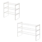 White Yamazaki Frame Elastic three-tier rack isolated product view