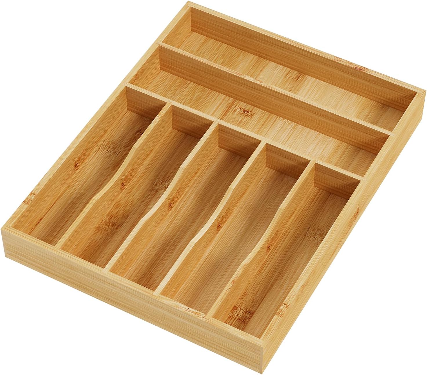BAMEOS bamboo organizer alternate angle for the 2 inch high 22 by 16 inch size
