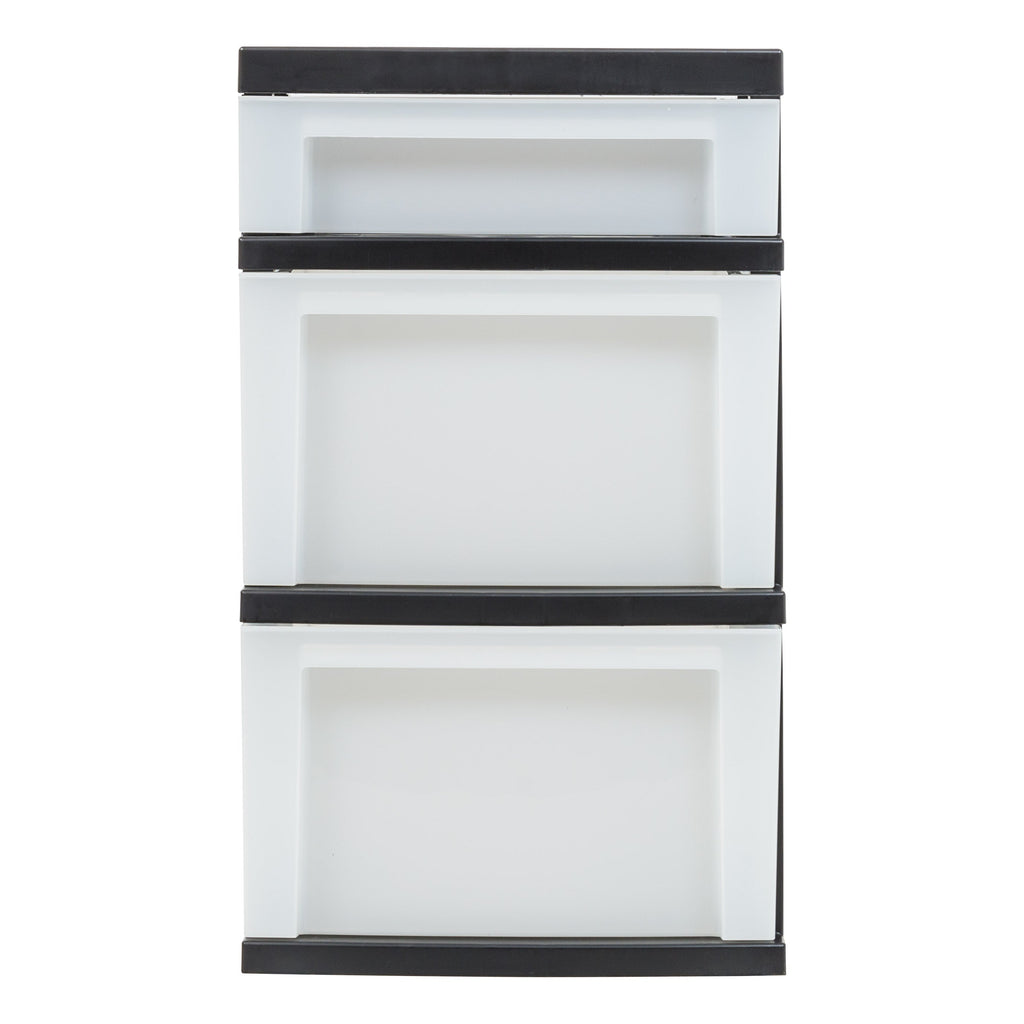 IRIS USA Black/Pearl cart side and drawer detail