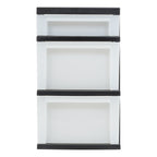 IRIS USA Black/Pearl cart side and drawer detail