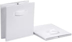Amazon Basics white fabric cube bin folded structure view