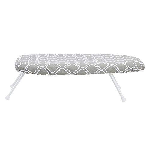 Amazon Basics Trellis ironing board side and detail view