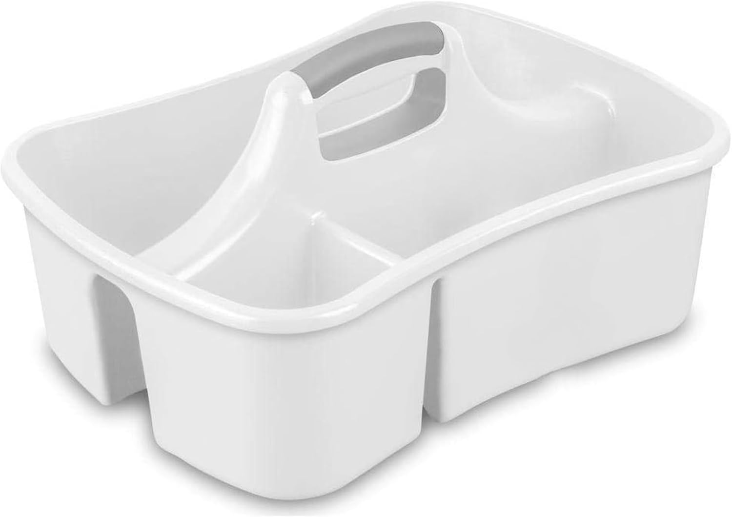 White JOEY'Z five-gallon divided cleaning caddy on white background