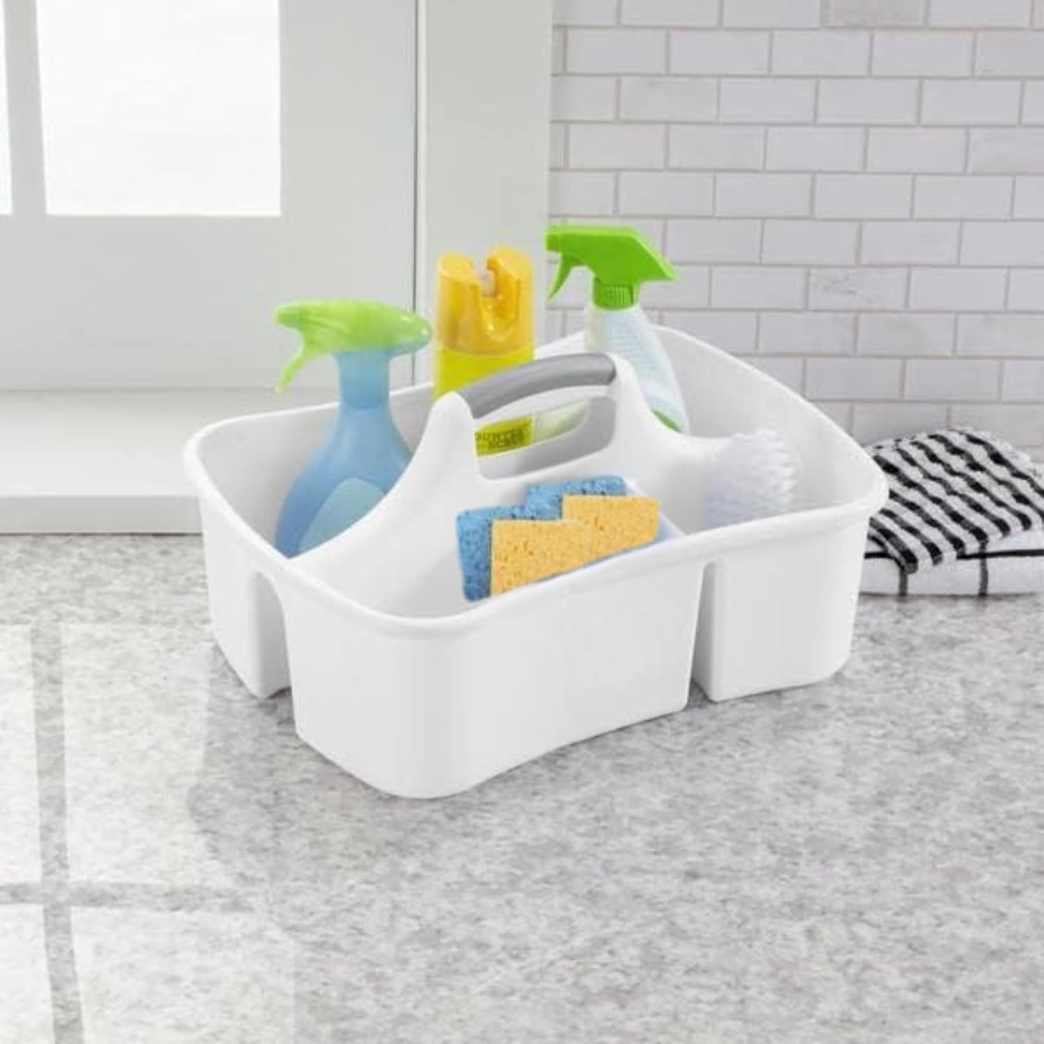 White JOEY'Z divided utility caddy alternate use view