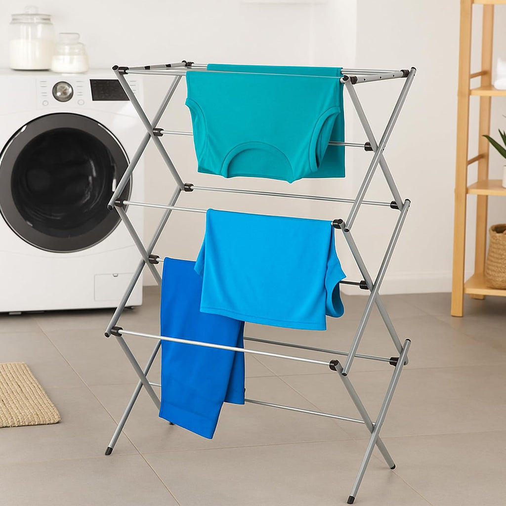 Honey-Can-Do DRY-09065 drying rack in laundry use