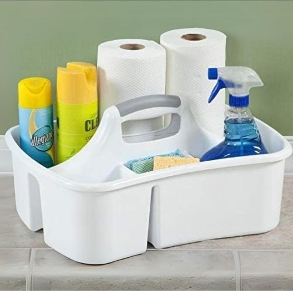 White JOEY'Z cleaning caddy shown in use